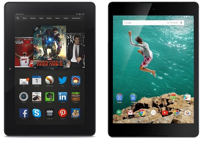 Kindle Fire HDX 8.9 vs Nexus 9 Comparison Specs on Kindle Fire HDX 8.9