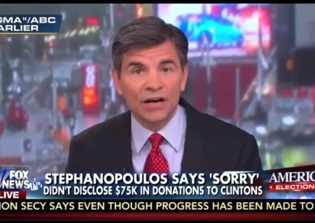 ABC News' George Stephanopoulos Apologizes for Failing to Disclose Clinton Donations