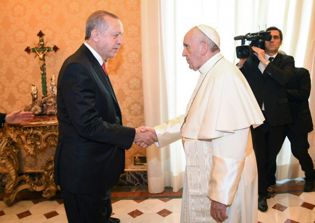 Erdogan meets with Pope to discuss status of Jerusalem