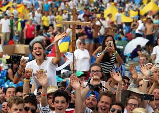 Pope Francis urges youth not to be 'young couch potatoes' as the world reels from terrorism